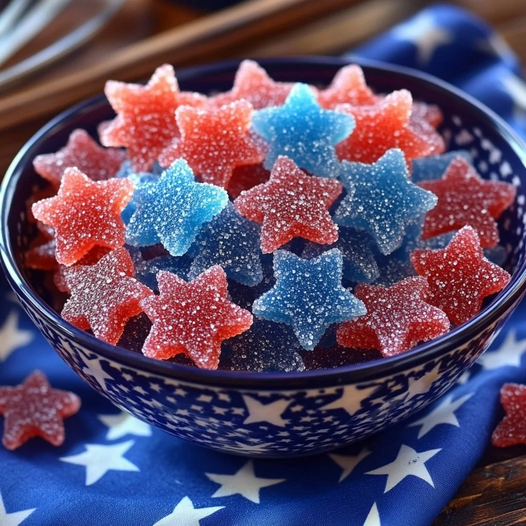 Colorful 4th of July gumdrops for festive celebrations and treats