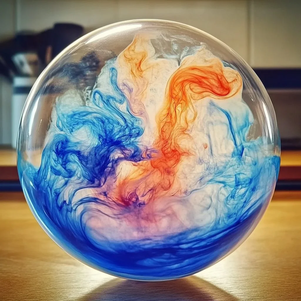 Child performing the Balloon-Blowing Reaction Experiment with colorful balloons.