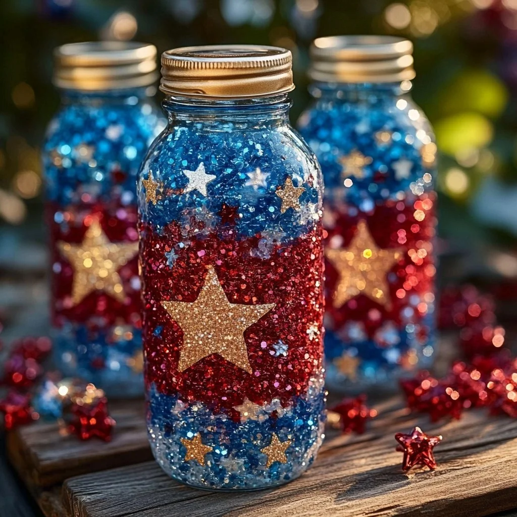Colorful fireworks craft made with a water bottle for kids' art activities.