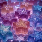 Colorful Borax crystals formed through a DIY science experiment for kids