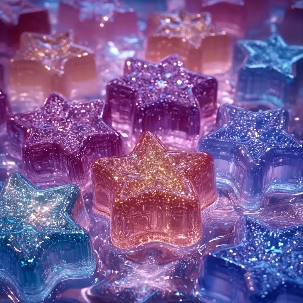 Colorful Borax crystals formed through a DIY science experiment for kids
