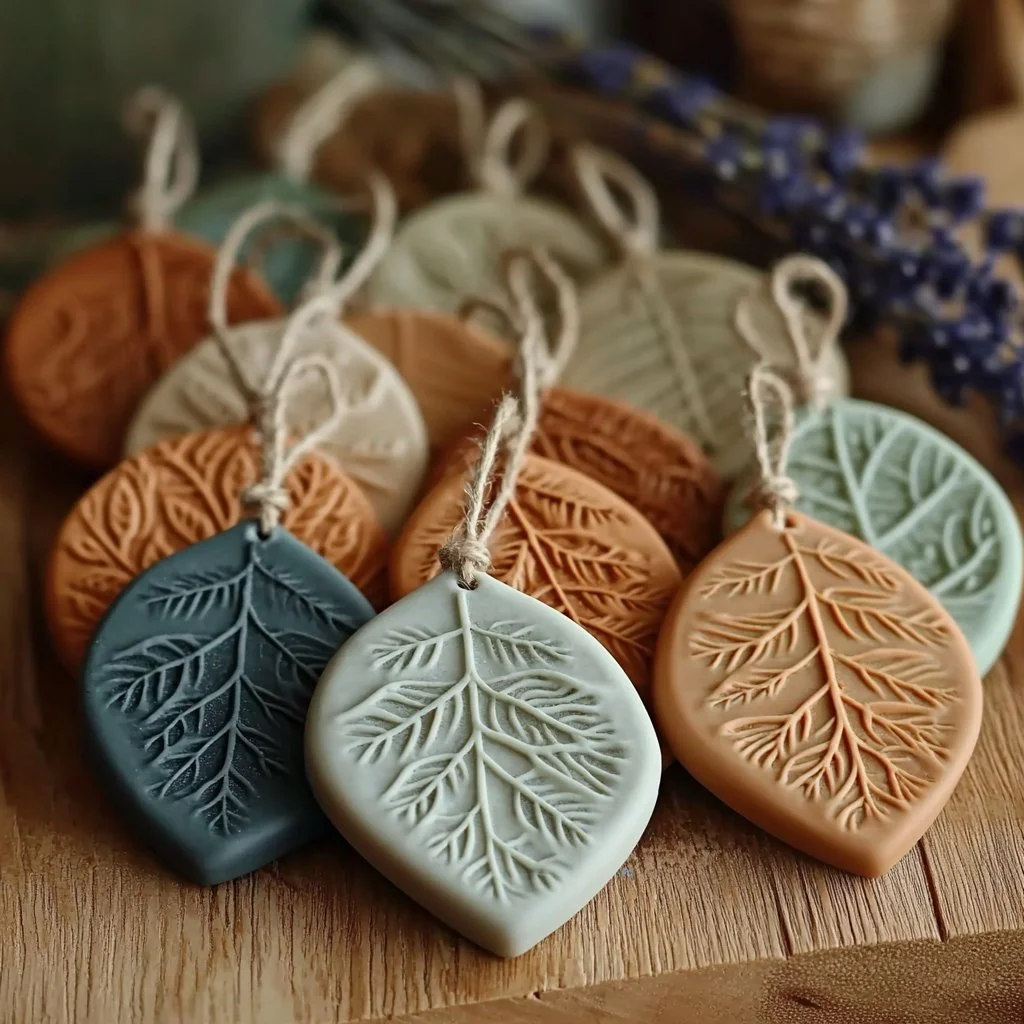 DIY clay diffuser stones for aromatherapy and relaxation.