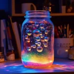 Colorful glowing bubble lamps DIY project idea