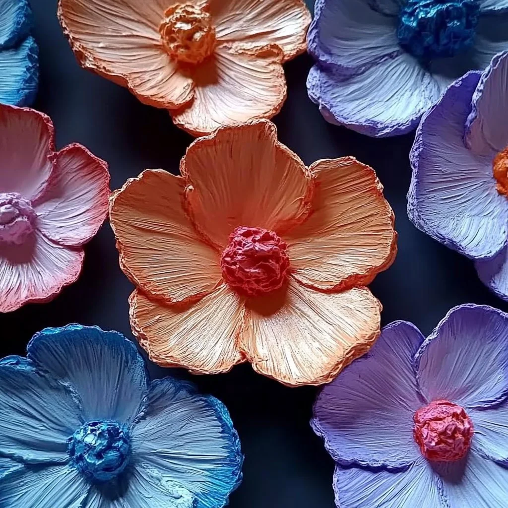 Homemade puffy paint creations in vibrant colors for art projects.