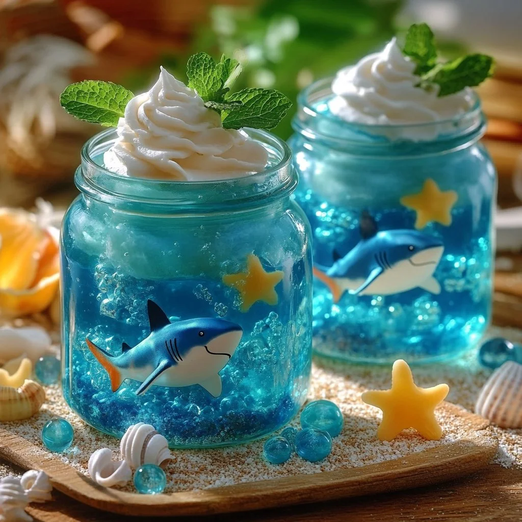 Edible Mason Jar Aquarium featuring colorful edible ingredients and decorations.