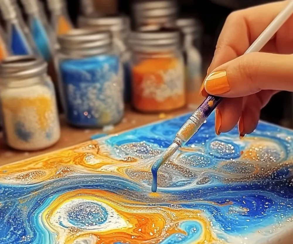Colorful fizzy art showcasing vibrant bubbles and dynamic patterns.