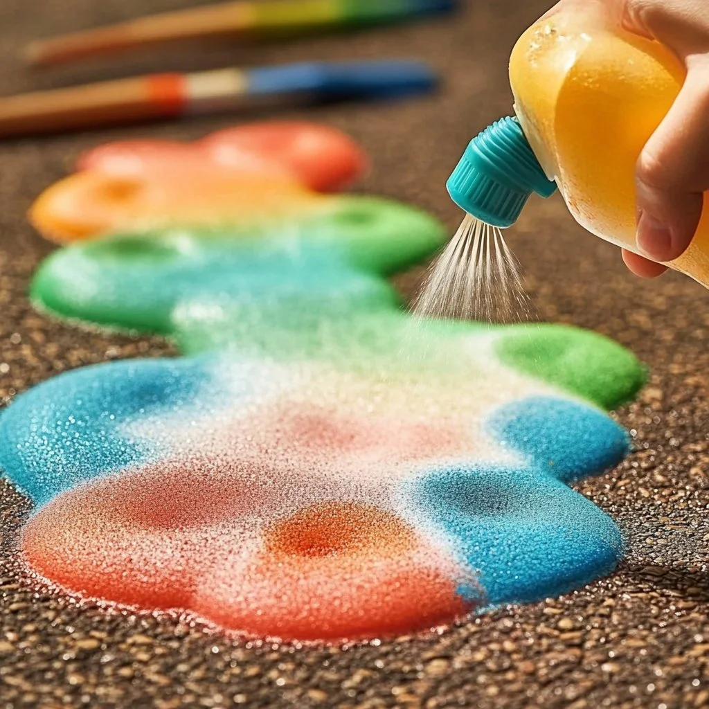 Colorful Fizzy Chalk Paint for creative art and DIY projects