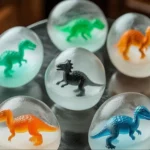 Frozen dinosaur eggs showcasing prehistoric characteristics and examples.