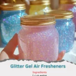 Colorful glitter gel air fresheners to enhance scent and decor