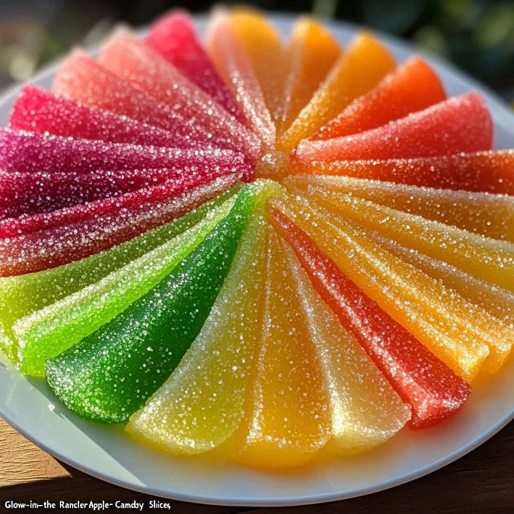 Glow-in-the-Dark Jolly Rancher Candy Apple Slices for a fun treat