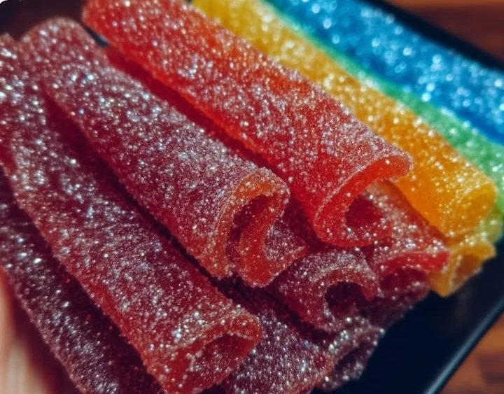 Homemade Kool-Aid Fruit Roll-Ups with vibrant colors and fruity flavors.
