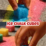 Vibrant Ice Chalk Cubes in various colors for outdoor fun and creativity