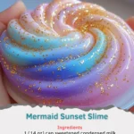 Mermaid Sunset Slime with vibrant colors inspired by ocean sunsets