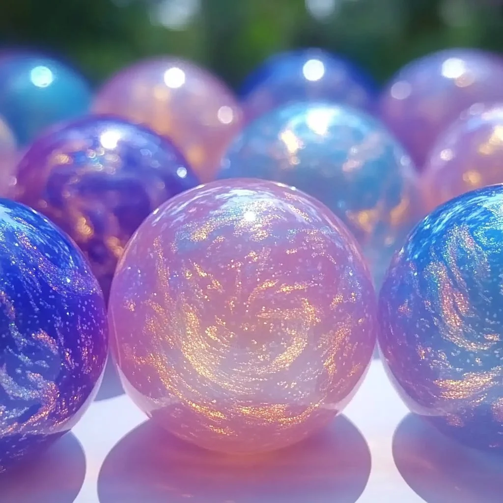 Colorful super bouncy balls in various sizes for fun home activities.