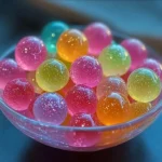 Colorful super bouncy gummy balls for fun and games