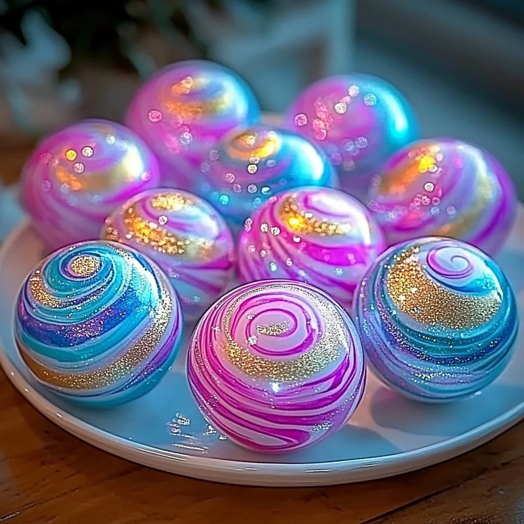 Swirl Glowing Bounce Ball with vibrant colors and glow effect