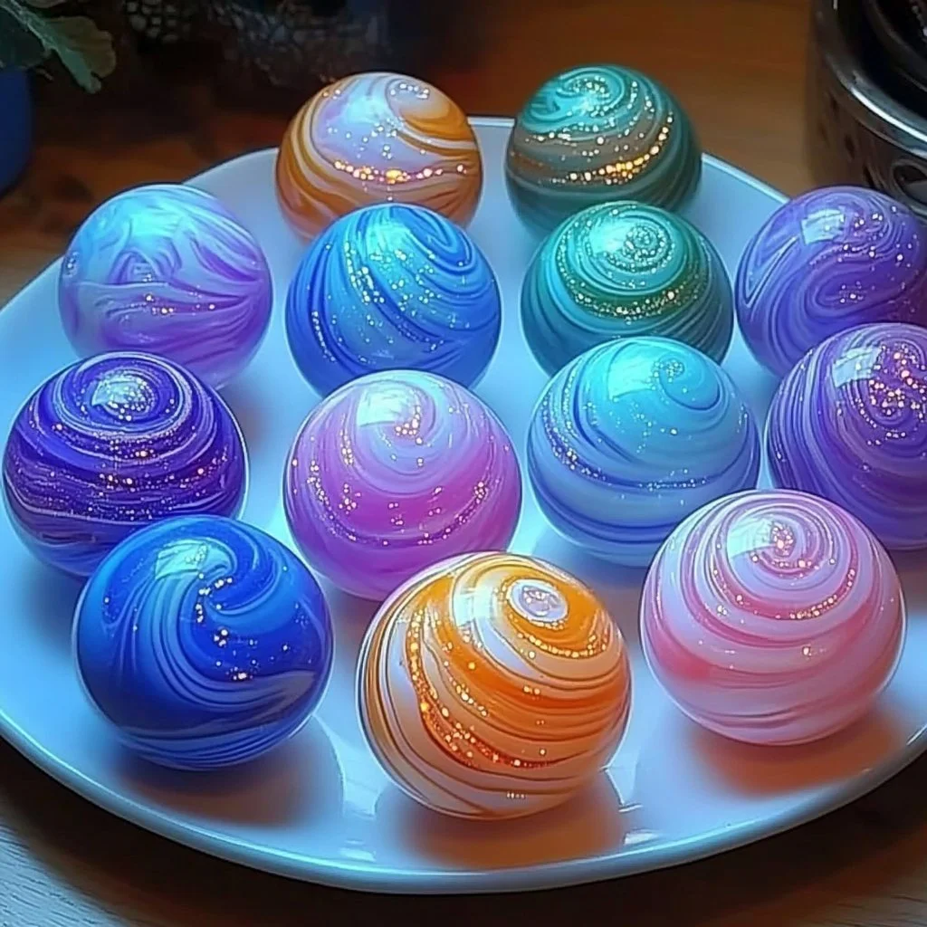 Swirl Glowing Bounce Ball illuminating in motion during play