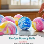 Colorful tie-dye bouncy balls in various designs for endless fun and play.