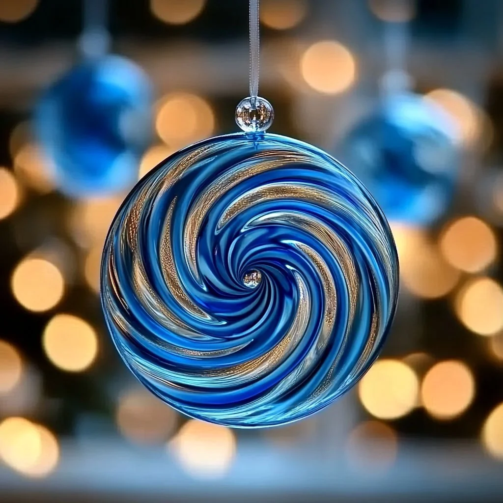 Handmade blue crayon suncatchers capturing light and color