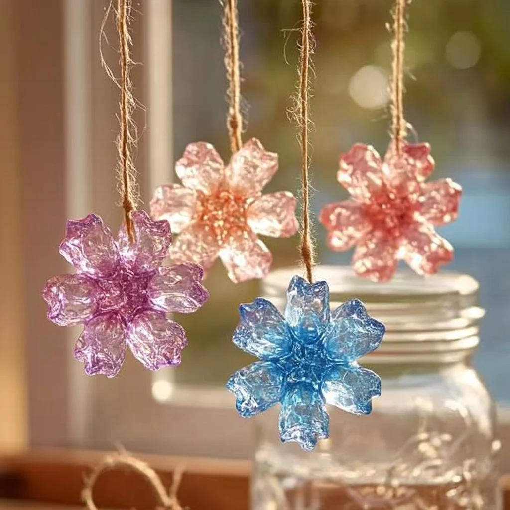 Vibrant Borax Crystal Flowers created in a DIY science project