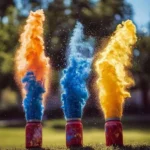 Chalk and vinegar pop rockets science experiment for kids