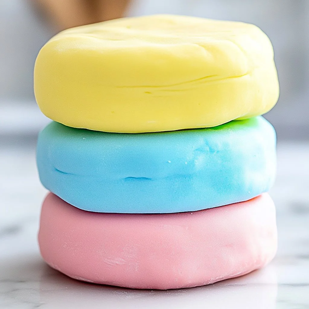 Child playing with colorful Cloud Dough for sensory fun