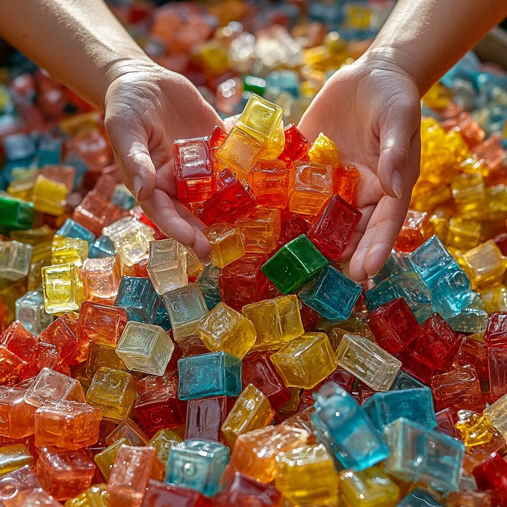 Colorful DIY edible LEGO bricks for creative snacks and treats