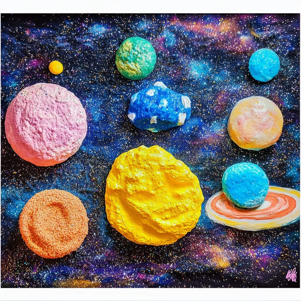 DIY playdough solar system planets for educational crafts