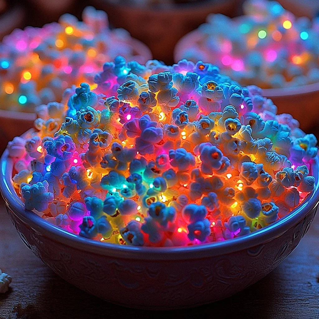 Glow Galaxy Neon Popcorn in colorful packaging, perfect for movie nights.