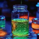 Colorful glowing bubbles floating in the air, creating a magical atmosphere.