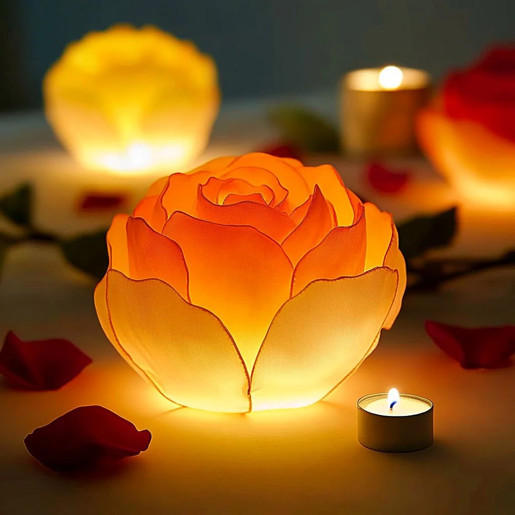 DIY flower tealight candle for home decor
