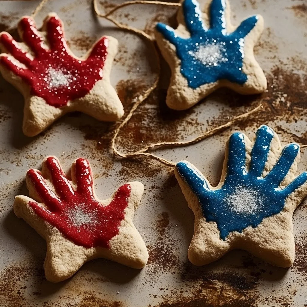 DIY salt dough handprint ornaments for holiday keepsakes