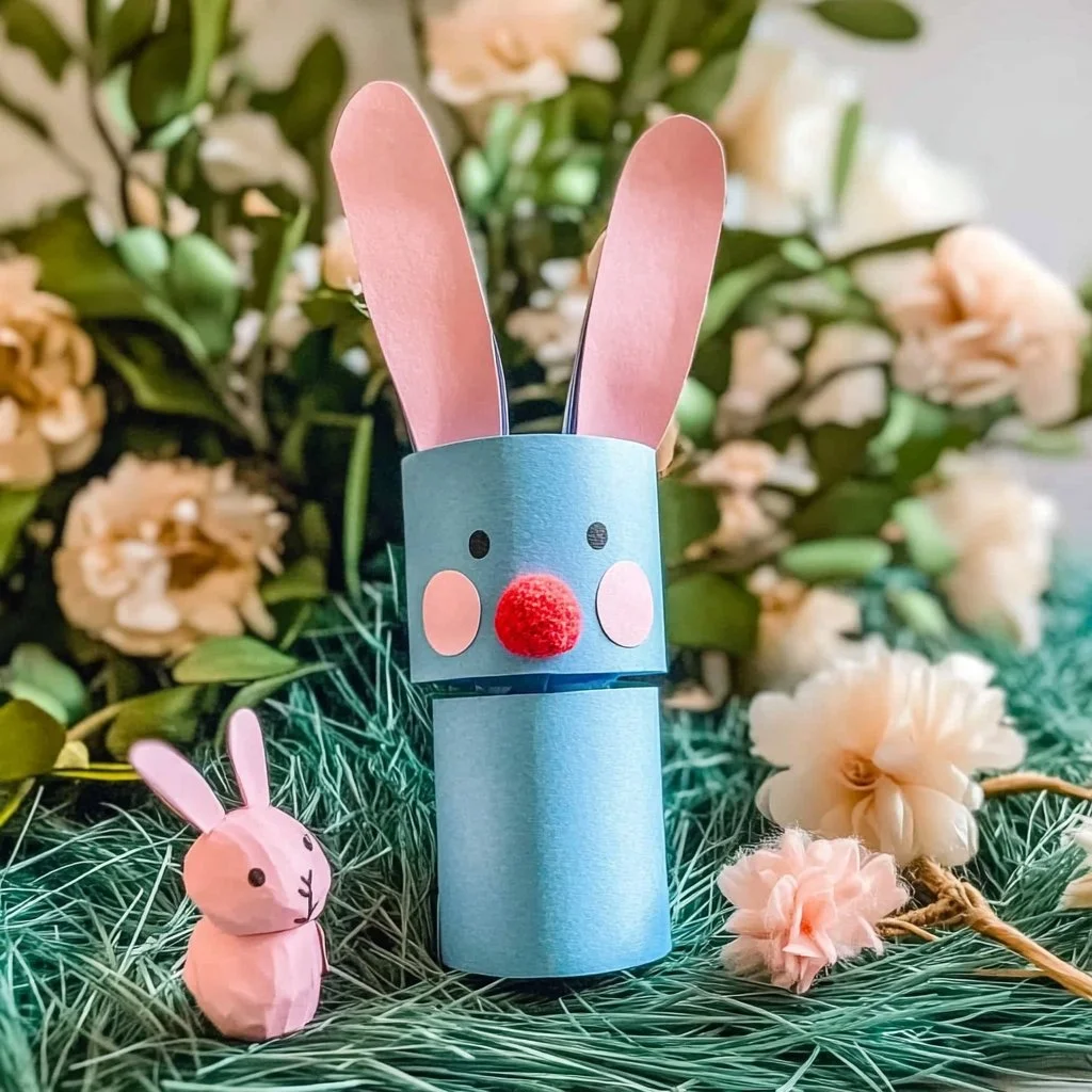 Toilet Paper Roll Bunny Craft made with simple materials for kids
