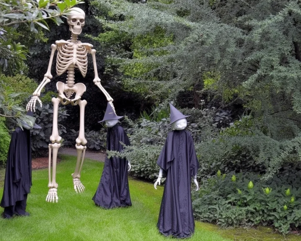 Colorful best yard decoration with whimsical sculptures and garden ornaments
