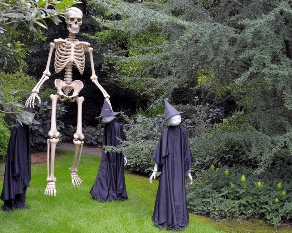 Colorful best yard decoration with whimsical sculptures and garden ornaments