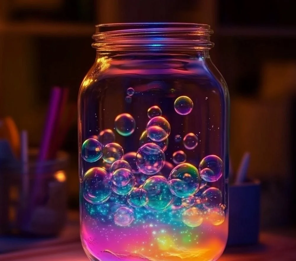 DIY baking soda glowing Bubble Lamp for home decor