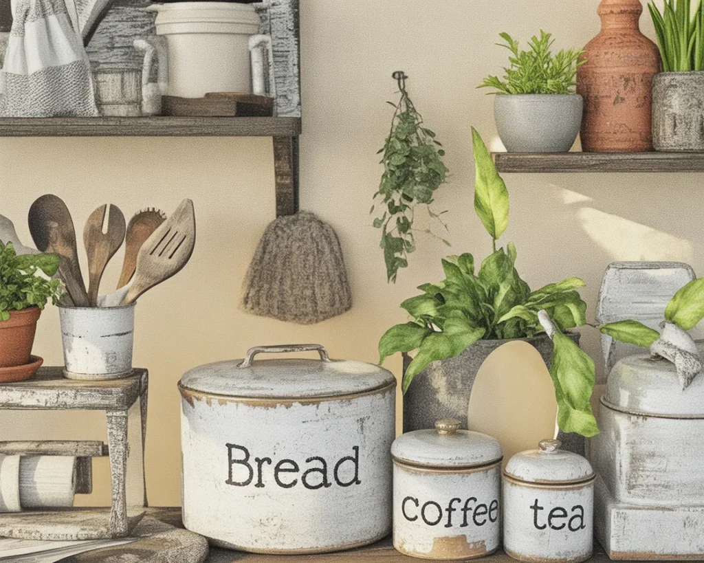 Charming farmhouse kitchen wall art adding rustic charm to kitchen decor