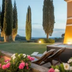 Serene backyard wellness retreat design featuring yoga deck and tranquil garden.