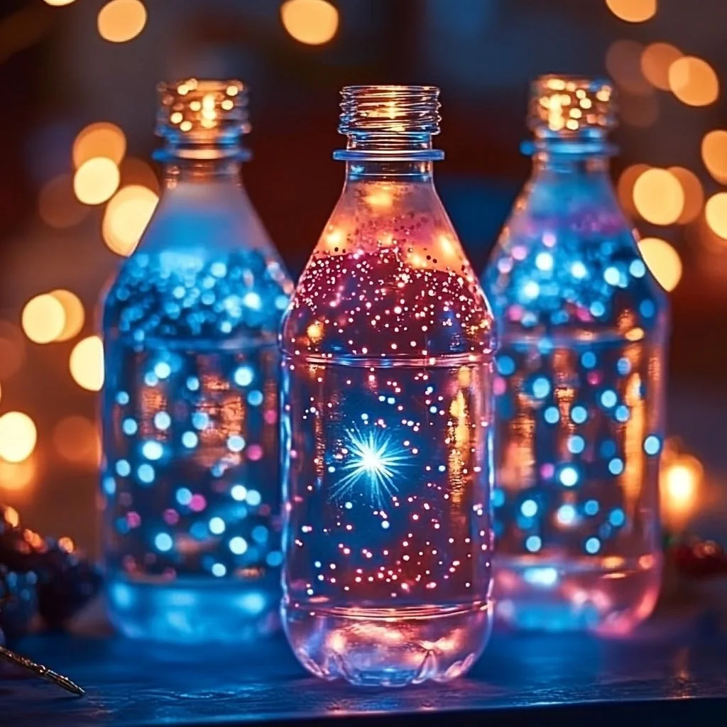 DIY water bottle fireworks project for a fun, safe activity