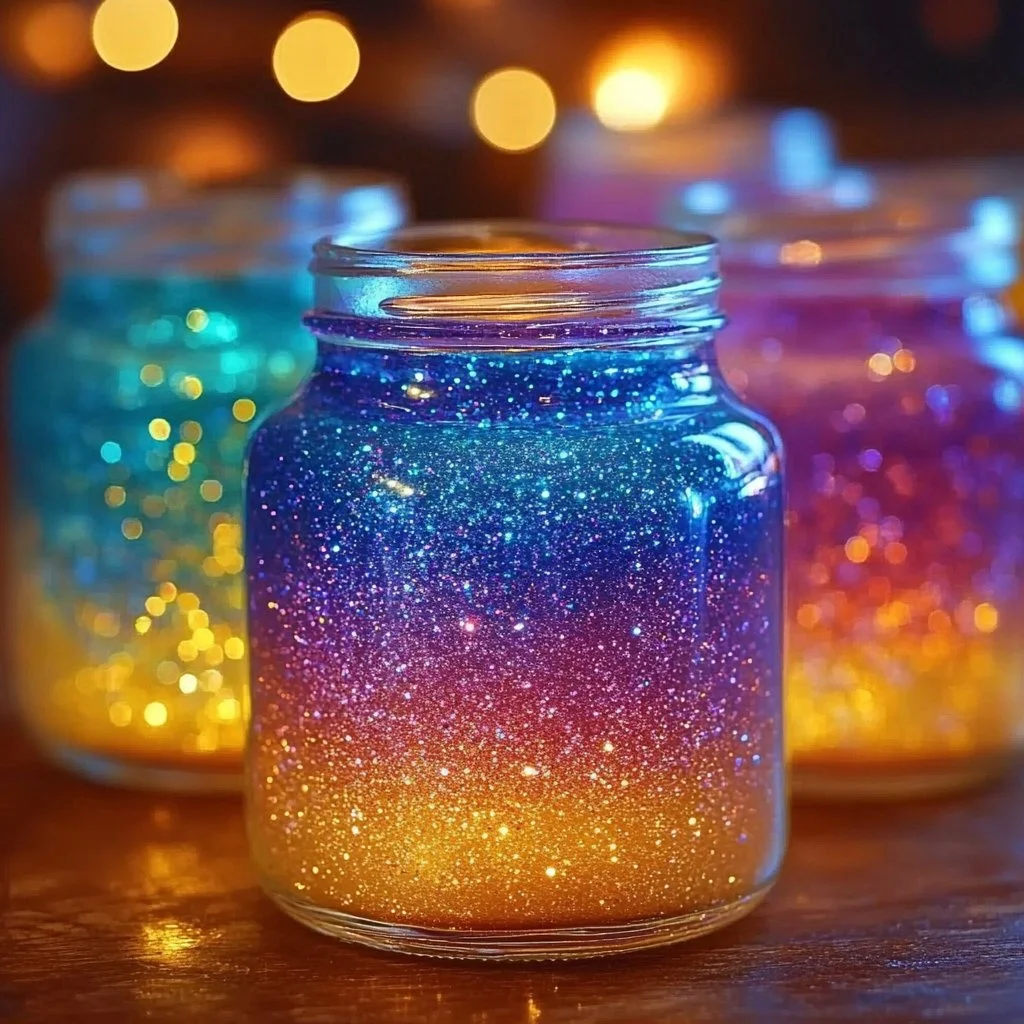 Glitter Gel Air Fresheners in various colors and scents for stylish home fragrance