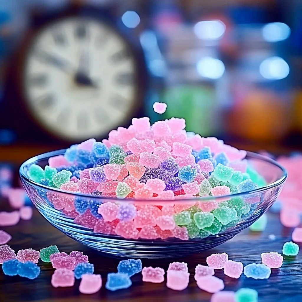 Homemade Pop Rocks candy recipe with colorful fizzing effects
