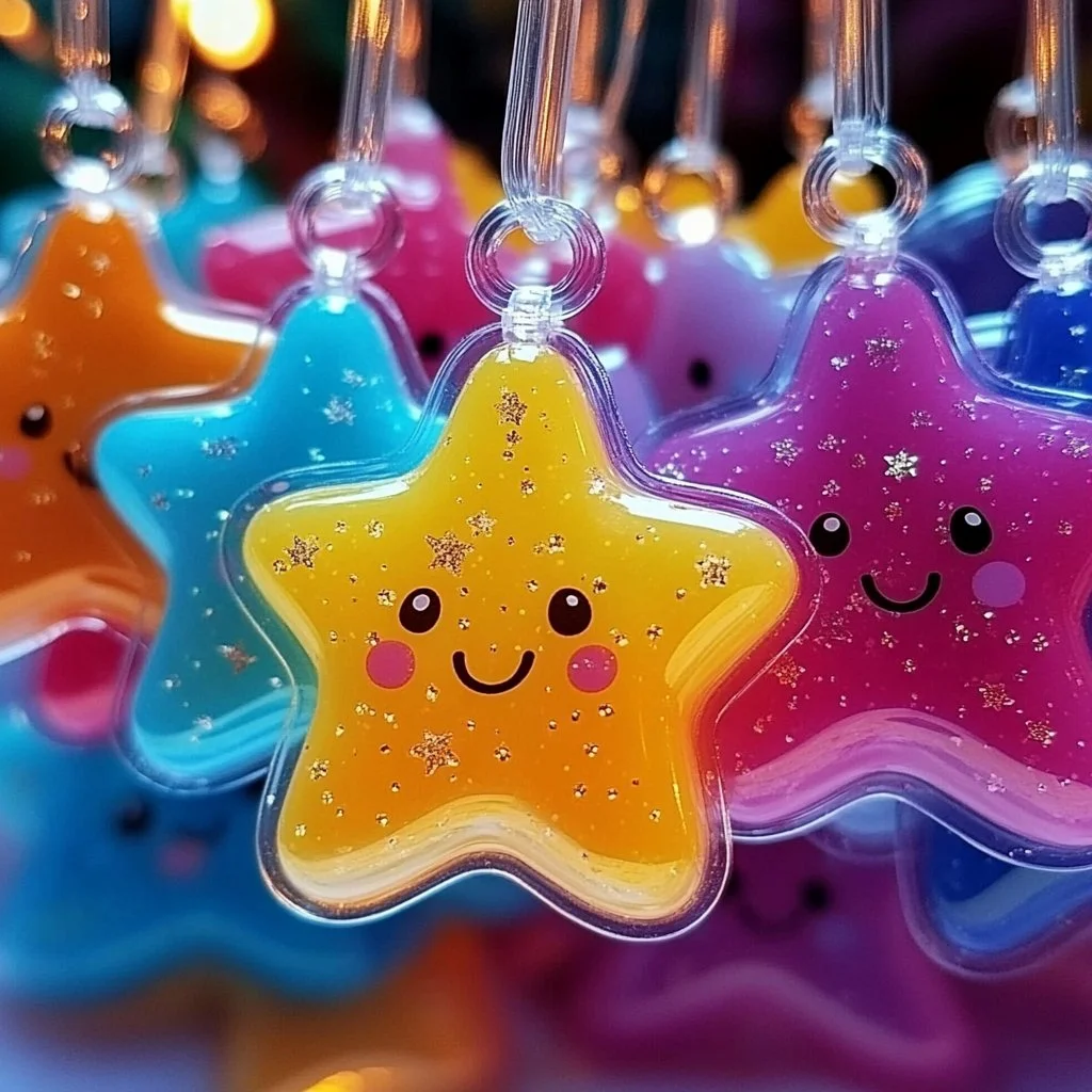 Colorful homemade window clings for festive decorations