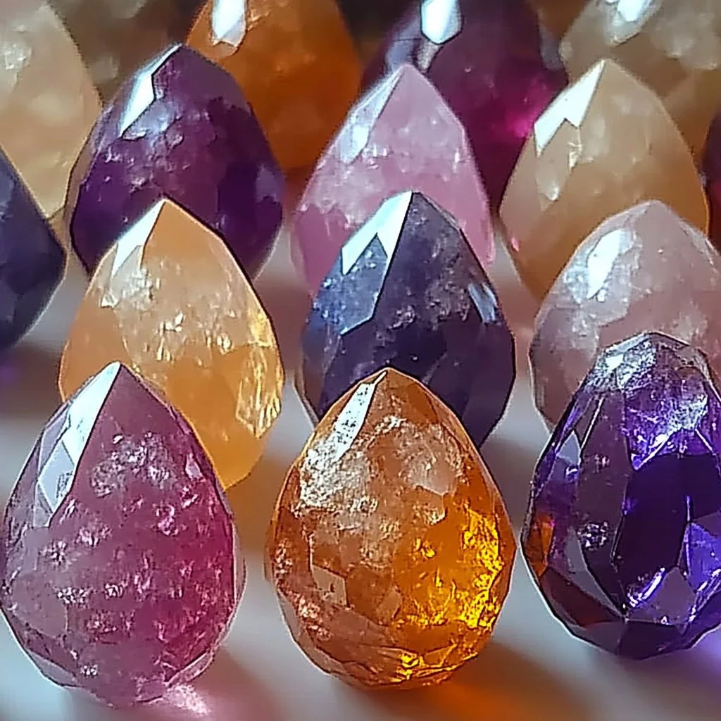 Colorful borax crystal gems created through an easy DIY process