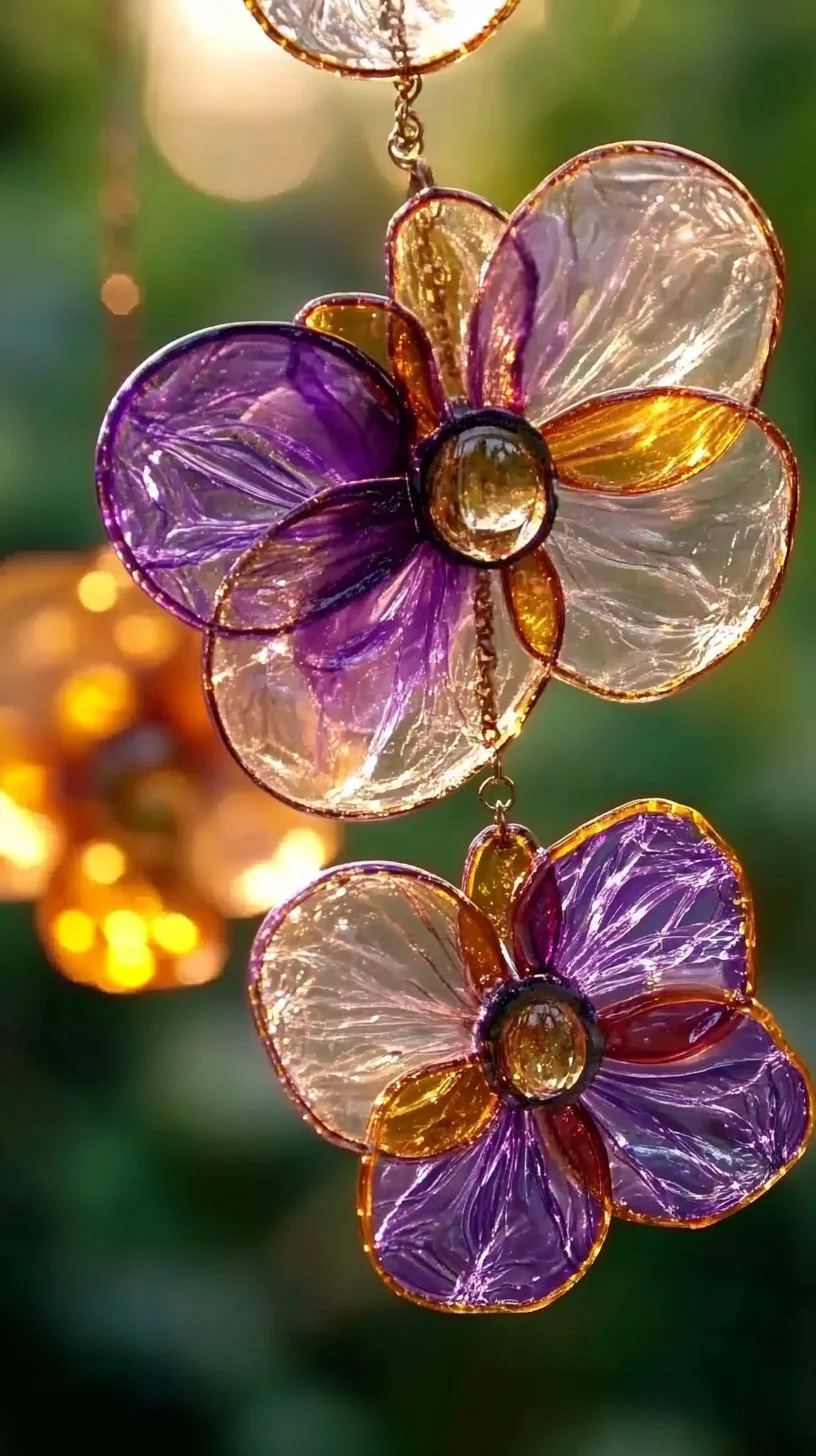 Colorful Magic Sun Catchers reflecting sunlight in a vibrant display.