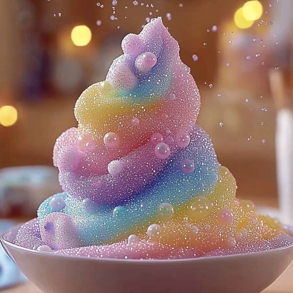 Colorful magical bubble dough for creative play and fun activities.