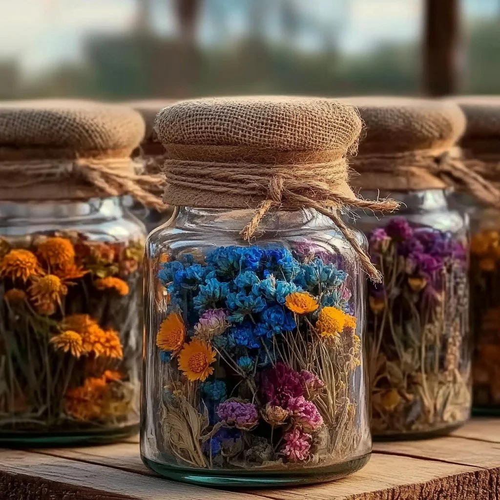 DIY project featuring beautifully pressed flowers for home decor