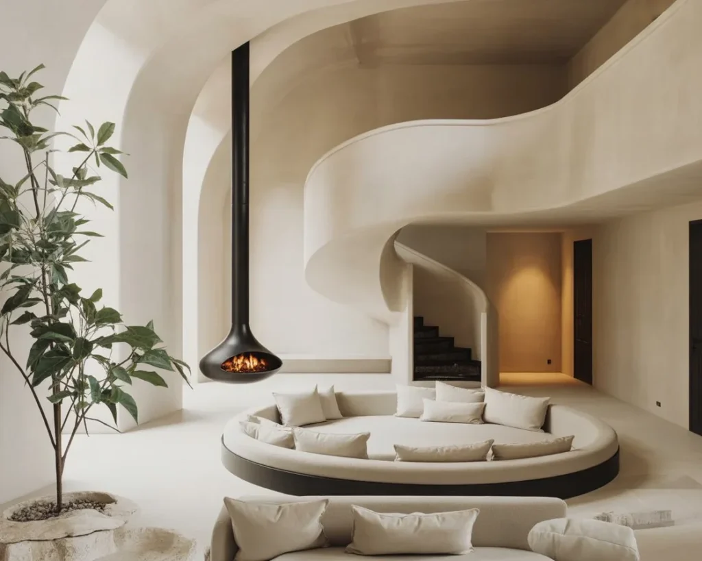 Retro living room decor featuring vintage furniture with a modern twist.