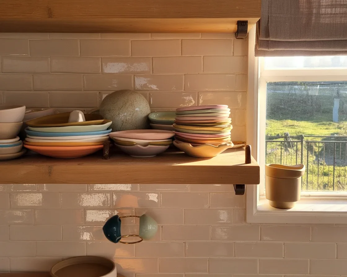 Elegant shelf railings for kitchen shelving, enhancing organization and style.
