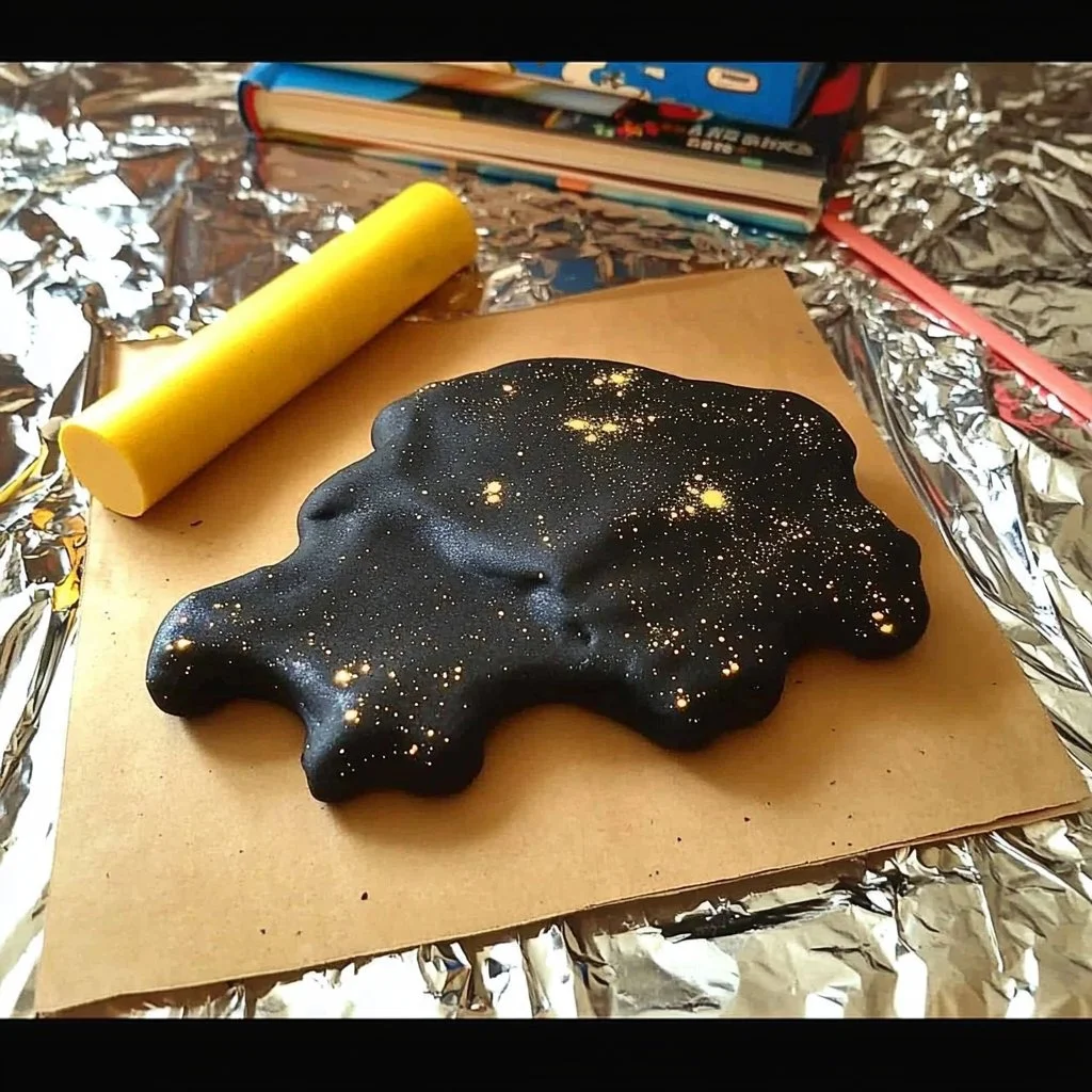 Colorful space inspired play dough for creative kids' activities