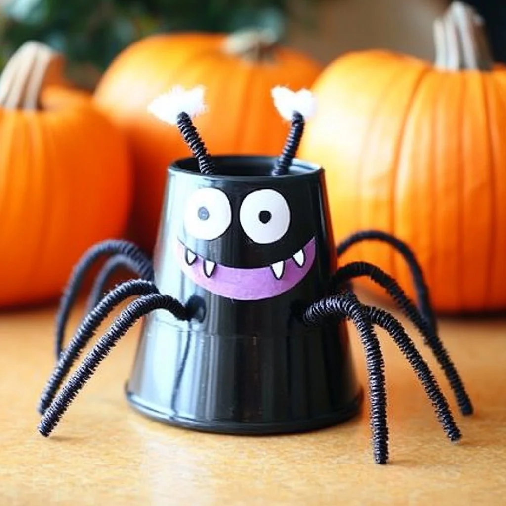 Crafted spider decoration for Halloween festivities